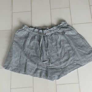 Ulla Johnson Linen Striped Drawstring Shorts